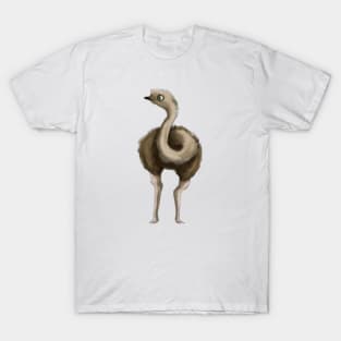 Cute Ostrich Drawing T-Shirt